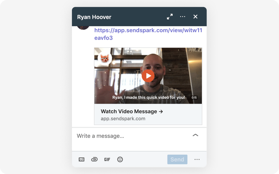 send video messages on linkedin